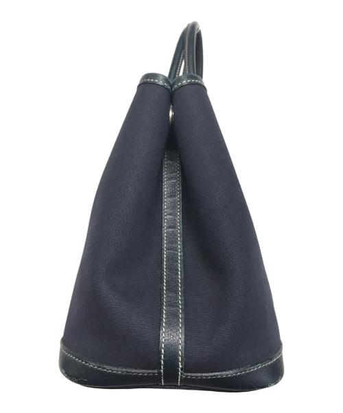 HERMES（エルメス）HERMES (エルメス) ガーデンパーティPM ハンドバッグ ネイビーの古着・服飾アイテム