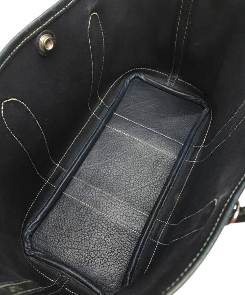 HERMES（エルメス）HERMES (エルメス) ガーデンパーティPM ハンドバッグ ネイビーの古着・服飾アイテム