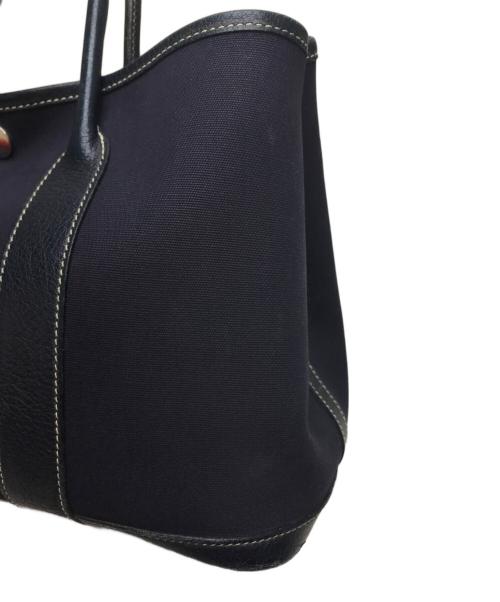 HERMES（エルメス）HERMES (エルメス) ガーデンパーティPM ハンドバッグ ネイビーの古着・服飾アイテム