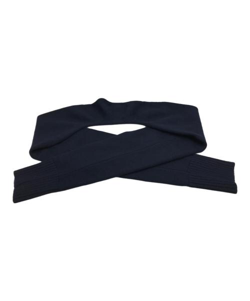 JIL SANDER（ジルサンダー）JIL SANDER (ジルサンダー) ウールマフラー ネイビーの古着・服飾アイテム