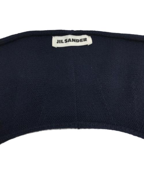 JIL SANDER（ジルサンダー）JIL SANDER (ジルサンダー) ウールマフラー ネイビーの古着・服飾アイテム