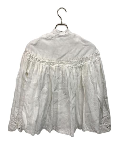 SCYE（サイ）SCYE (サイ) リネンキャンブリックタックブラウス ホワイト サイズ:36の古着・服飾アイテム