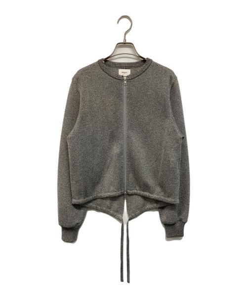 WRAPINKNOT（ラッピンノット）WRAPINKNOT (ラッピンノット) Sheer Glitter Knit Boulson(シアー・グリッター・ニット・ブルゾン) シルバーの古着・服飾アイテム