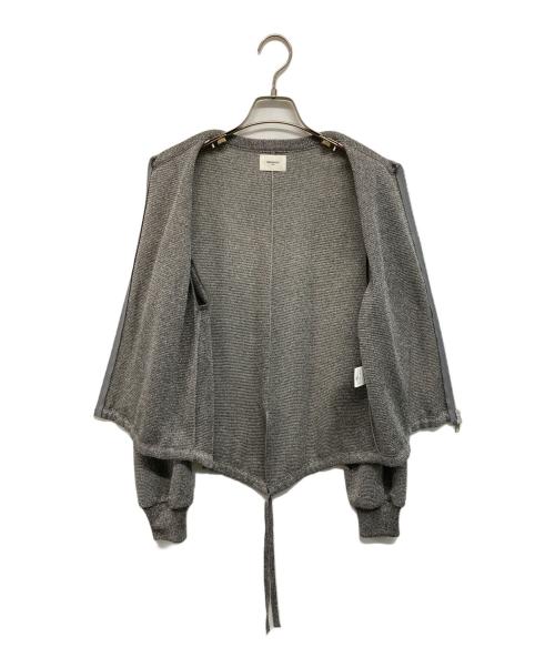 WRAPINKNOT（ラッピンノット）WRAPINKNOT (ラッピンノット) Sheer Glitter Knit Boulson(シアー・グリッター・ニット・ブルゾン) シルバーの古着・服飾アイテム