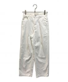 YANUK（ヤヌーク）の古着「SpillProof加工ワイドストレートデニムパンツLILITH」｜ホワイト