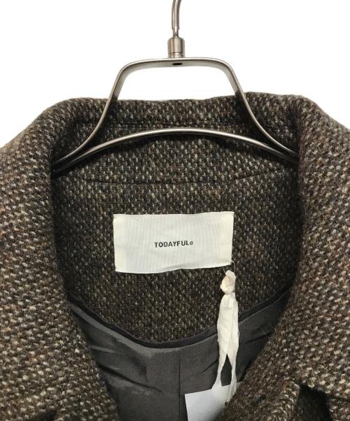 TODAYFUL（トゥデイフル）TODAYFUL (トゥデイフル) Mixwool Raglan Coat（ミックスウールラグランコート） ブラウン サイズ:SIZE 36の古着・服飾アイテム