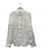 RALPH LAURENラルフローレン）の古着「ポニー刺繍リネンシャツ」｜ホワイト