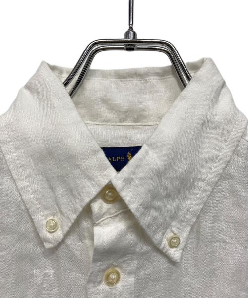 RALPH LAUREN（ラルフローレン）RALPH LAUREN (ラルフローレン) ポニー刺繍リネンシャツ ホワイト サイズ:Mの古着・服飾アイテム