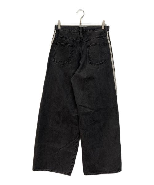 THE TOE（ザ・トゥー）THE TOE (ザ・トゥー) EMIRATES TRACK DENIM PANTS(エミレーツ トラック デニム パンツ) ブラック サイズ:SIZE Mの古着・服飾アイテム