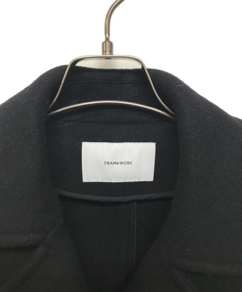 FRAMeWORK（フレームワーク）FRAMeWORK (フレームワーク) ロングPコート2 ブラック サイズ:SIZE 38の古着・服飾アイテム