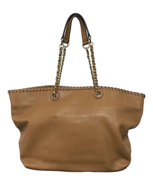 TORY BURCH（トリーバーチ）TORY BURCH (トリーバーチ) チェーンハンドルレザートートバッグ ブラウンの古着・服飾アイテム
