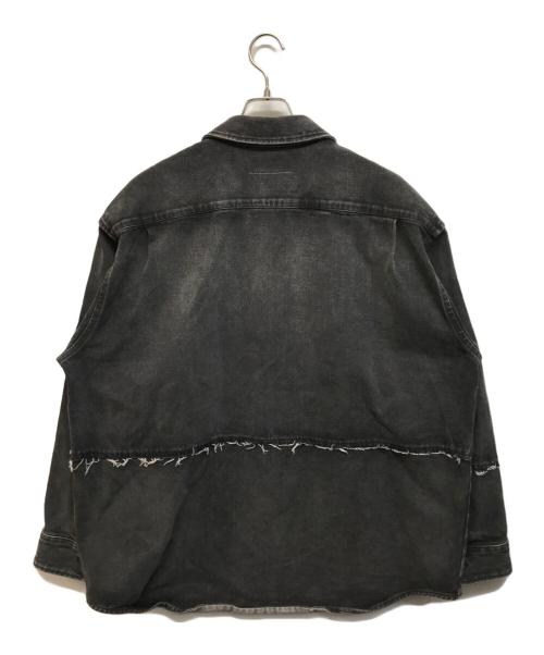 MM6 Maison Margiela（エムエムシックスメゾンマルジェラ）MM6 Maison Margiela (エムエムシックスメゾンマルジェラ) ローエッジ コットン デニムシャツ ウォッシュグレー サイズ:SIZE 50の古着・服飾アイテム