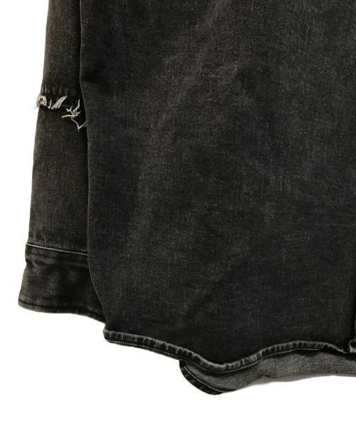 MM6 Maison Margiela（エムエムシックスメゾンマルジェラ）MM6 Maison Margiela (エムエムシックスメゾンマルジェラ) ローエッジ コットン デニムシャツ ウォッシュグレー サイズ:SIZE 50の古着・服飾アイテム