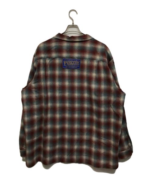 PENDLETON（ペンドルトン）PENDLETON (ペンドルトン) Maison Margiela (メゾンマルジェラ) 23AWオーバーサイズチェックネルシャツ レッド×ブルー サイズ:SIZE 46の古着・服飾アイテム