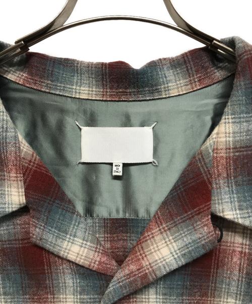 PENDLETON（ペンドルトン）PENDLETON (ペンドルトン) Maison Margiela (メゾンマルジェラ) 23AWオーバーサイズチェックネルシャツ レッド×ブルー サイズ:SIZE 46の古着・服飾アイテム