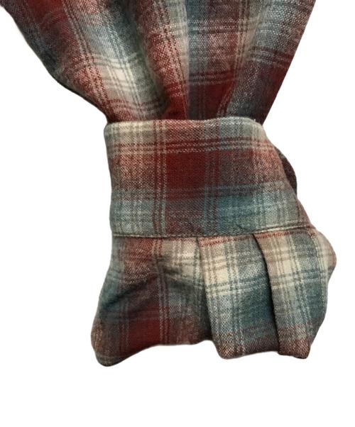 PENDLETON（ペンドルトン）PENDLETON (ペンドルトン) Maison Margiela (メゾンマルジェラ) 23AWオーバーサイズチェックネルシャツ レッド×ブルー サイズ:SIZE 46の古着・服飾アイテム