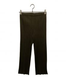 PLEATS PLEASE（プリーツプリーズ）の古着「プリーツパンツ」｜カーキ