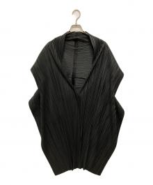 PLEATS PLEASE（プリーツプリーズ）の古着「変形プリーツベスト」｜ブラック