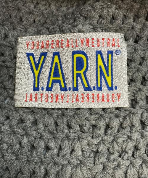 Y.A.R.N（ヤーン）Y.A.R.N (ヤーン) 3D Cross Handmade Knit hat（スリーディー・クロス・ハンドメイド・ニット・ハット） グレーの古着・服飾アイテム