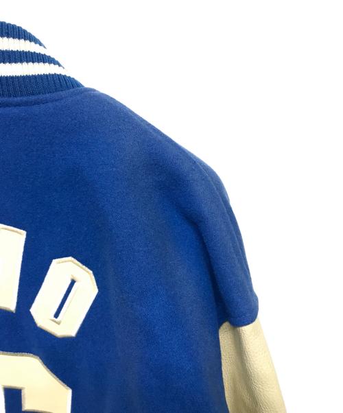 STARTER（スターター）STARTER (スターター) MLB (エムエルビー) 90s袖レザーベースボールスタジャン ブルー×ホワイト サイズ:SIZE Lの古着・服飾アイテム