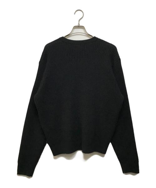 stussy（ステューシー）stussy (ステューシー) WAFFLE CASHMERE SWEATER（ワッフルカシミヤセーター） ブラック サイズ:SIZE Mの古着・服飾アイテム