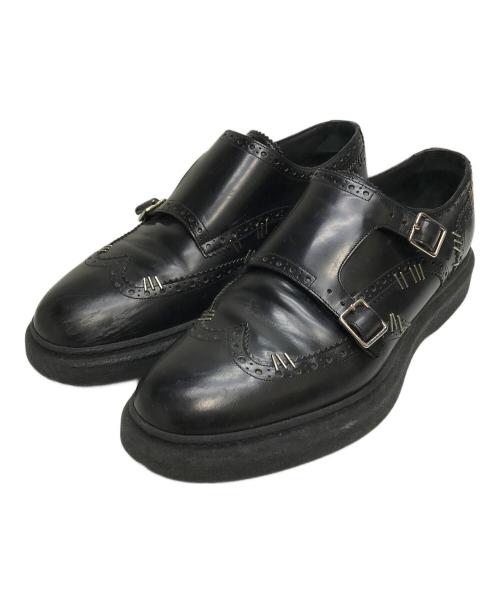 DIOR HOMME（ディオール オム）DIOR HOMME (ディオール オム) ステープラーダブルモンク シューズ ブラック サイズ:SIZE 42の古着・服飾アイテム