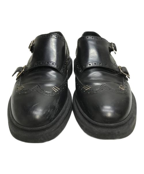 DIOR HOMME（ディオール オム）DIOR HOMME (ディオール オム) ステープラーダブルモンク シューズ ブラック サイズ:SIZE 42の古着・服飾アイテム