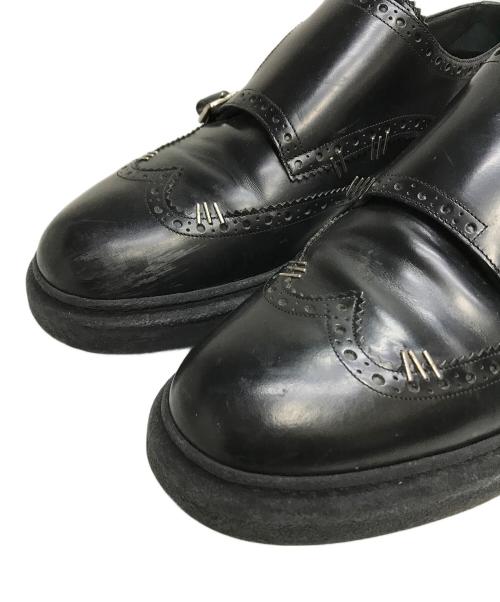 DIOR HOMME（ディオール オム）DIOR HOMME (ディオール オム) ステープラーダブルモンク シューズ ブラック サイズ:SIZE 42の古着・服飾アイテム