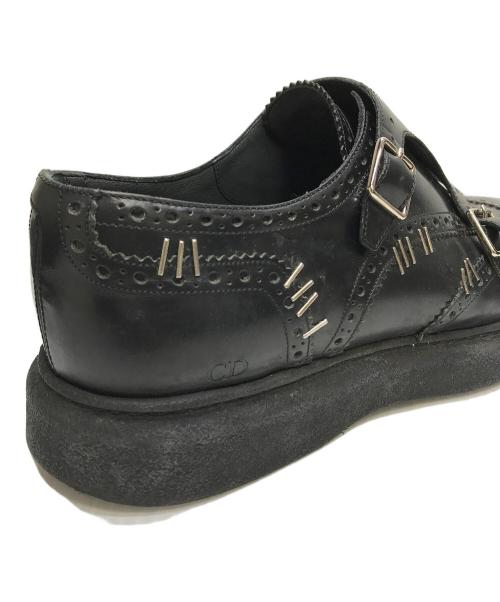 DIOR HOMME（ディオール オム）DIOR HOMME (ディオール オム) ステープラーダブルモンク シューズ ブラック サイズ:SIZE 42の古着・服飾アイテム