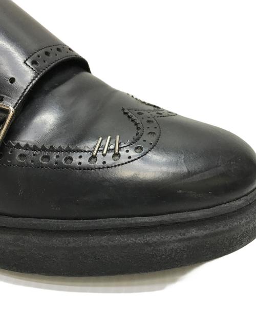 DIOR HOMME（ディオール オム）DIOR HOMME (ディオール オム) ステープラーダブルモンク シューズ ブラック サイズ:SIZE 42の古着・服飾アイテム