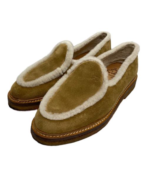 JACQUES SOLOVIERE（ジャック ソロヴィエール）JACQUES SOLOVIERE (ジャック ソロヴィエール) シープスキンモカシンローファー カーキ サイズ:SIZE 40の古着・服飾アイテム