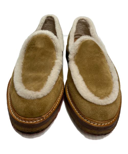 JACQUES SOLOVIERE（ジャック ソロヴィエール）JACQUES SOLOVIERE (ジャック ソロヴィエール) シープスキンモカシンローファー カーキ サイズ:SIZE 40の古着・服飾アイテム