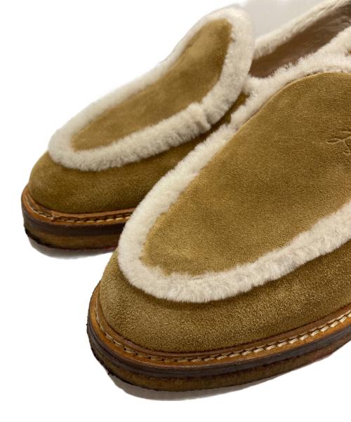 JACQUES SOLOVIERE（ジャック ソロヴィエール）JACQUES SOLOVIERE (ジャック ソロヴィエール) シープスキンモカシンローファー カーキ サイズ:SIZE 40の古着・服飾アイテム