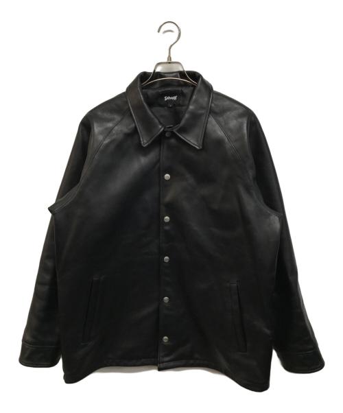Schott（ショット）Schott (ショット) ラムレザーコーチジャケット ブラック サイズ:Lの古着・服飾アイテム