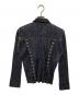 PLEATS PLEASE (プリーツプリーズ) デニム転写プリーツジャケット ネイビー サイズ:SIZE 3：28000円