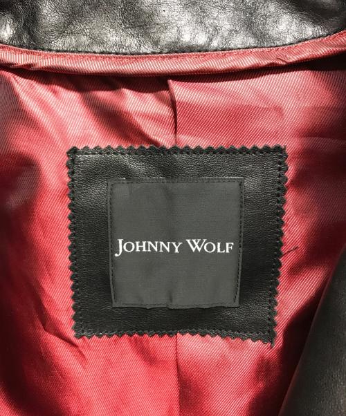JOHNNY WOLF（ジョニーウルフ）JOHNNY WOLF (ジョニーウルフ) レザー フード ライダース ジャケット ブラック サイズ:SIZE 2の古着・服飾アイテム