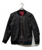 NO ID.ノーアイディー）の古着「シングルライダースジャケット」｜ブラック