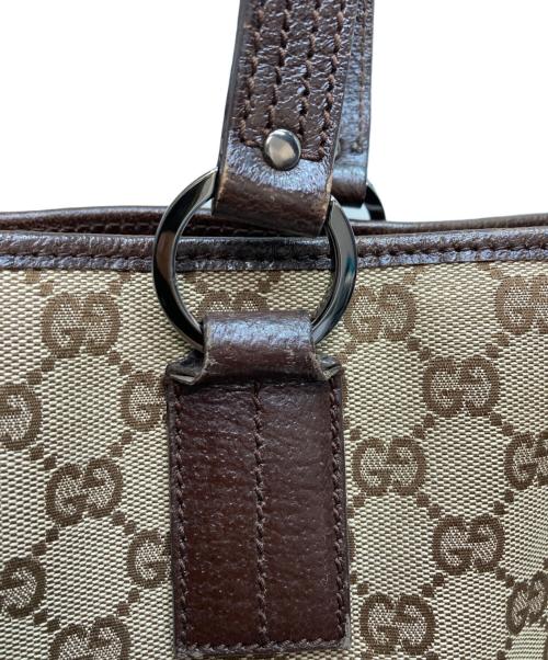 GUCCI（グッチ）GUCCI (グッチ) キャンバストートバッグ ブラウンの古着・服飾アイテム