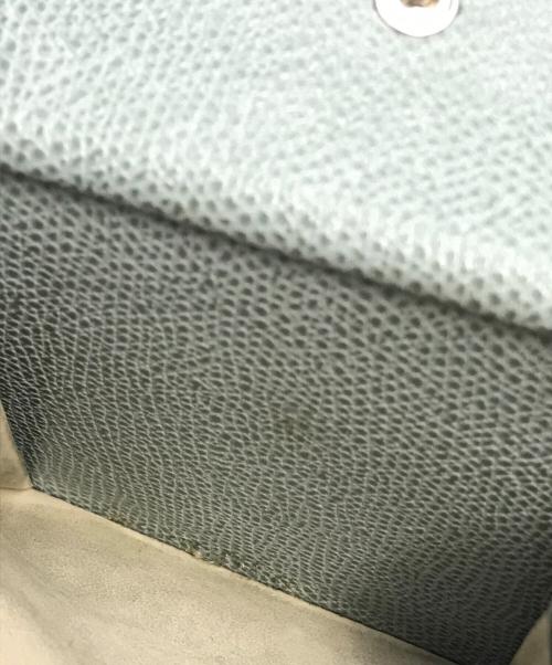 Valextra（ヴァレクストラ）Valextra (ヴァレクストラ) 小銭入れ付き二つ折り 4カードコンパクトウォレット ブルーの古着・服飾アイテム