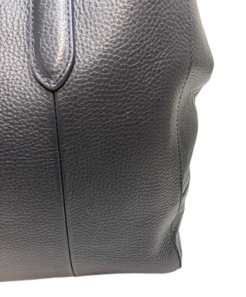 PELLE MORBIDA（ペッレモルビダ）PELLE MORBIDA (ペッレモルビダ) シュリンクレザートートバッグ ネイビーの古着・服飾アイテム