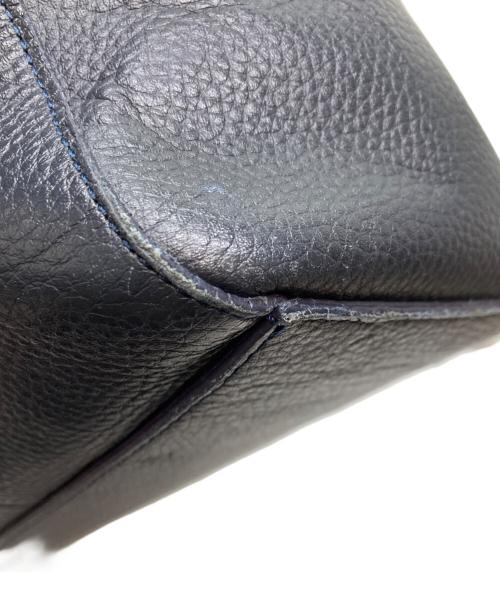 PELLE MORBIDA（ペッレモルビダ）PELLE MORBIDA (ペッレモルビダ) シュリンクレザートートバッグ ネイビーの古着・服飾アイテム