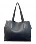 PELLE MORBIDA（ペッレモルビダ）の古着「シュリンクレザートートバッグ」｜ネイビー