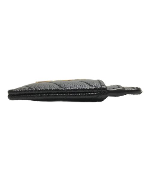 Saint Laurent Paris（サンローランパリ）Saint Laurent Paris (サンローランパリ) Vステッチカサンドラロゴカードケース ブラックの古着・服飾アイテム
