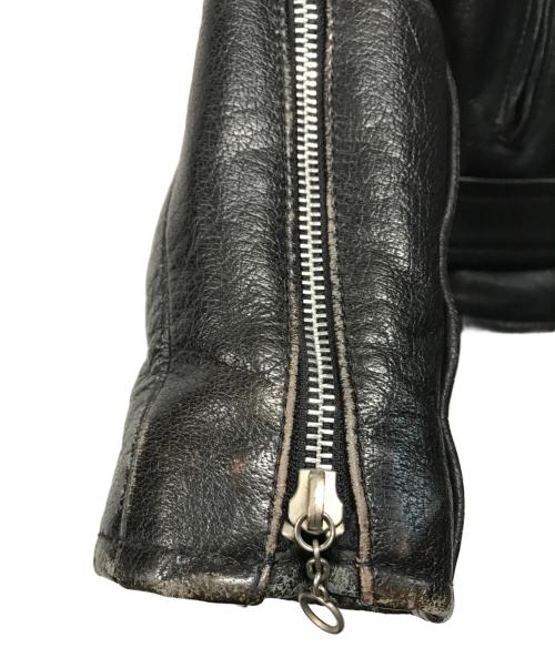 CUIRS LONDON（キュイーロンドン）CUIRS LONDON (キュイーロンドン) ダブルライダースジャケット ブラック サイズ:不明(下記参照)の古着・服飾アイテム