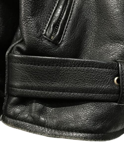 CUIRS LONDON（キュイーロンドン）CUIRS LONDON (キュイーロンドン) ダブルライダースジャケット ブラック サイズ:不明(下記参照)の古着・服飾アイテム