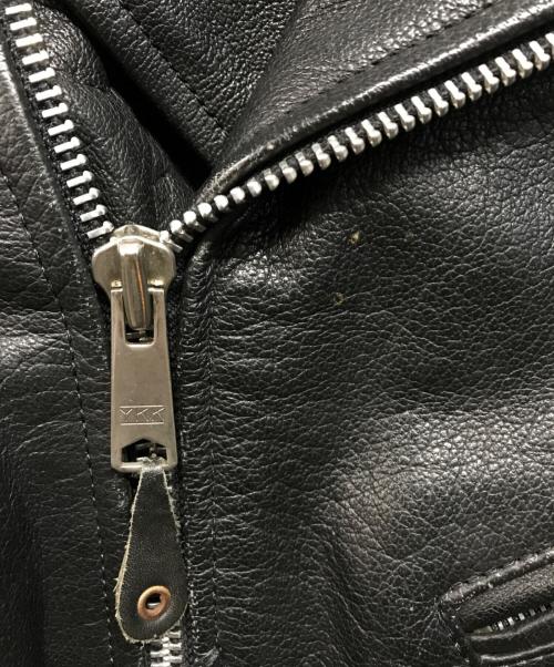 CUIRS LONDON（キュイーロンドン）CUIRS LONDON (キュイーロンドン) ダブルライダースジャケット ブラック サイズ:不明(下記参照)の古着・服飾アイテム