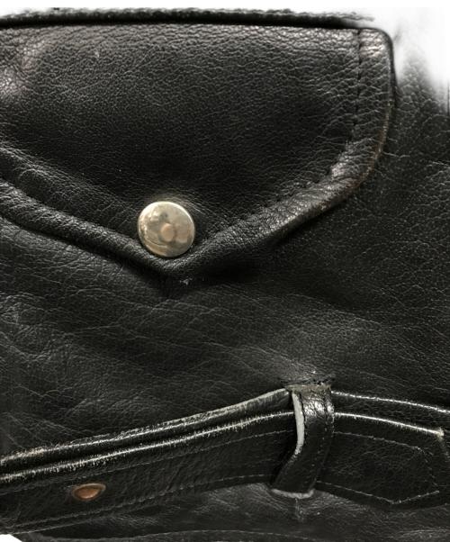 CUIRS LONDON（キュイーロンドン）CUIRS LONDON (キュイーロンドン) ダブルライダースジャケット ブラック サイズ:不明(下記参照)の古着・服飾アイテム