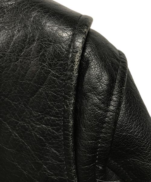 CUIRS LONDON（キュイーロンドン）CUIRS LONDON (キュイーロンドン) ダブルライダースジャケット ブラック サイズ:不明(下記参照)の古着・服飾アイテム