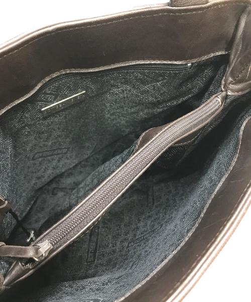 BOTTEGA VENETA（ボッテガベネタ）BOTTEGA VENETA (ボッテガベネタ) イントレチャートトートバッグ ブラウンの古着・服飾アイテム