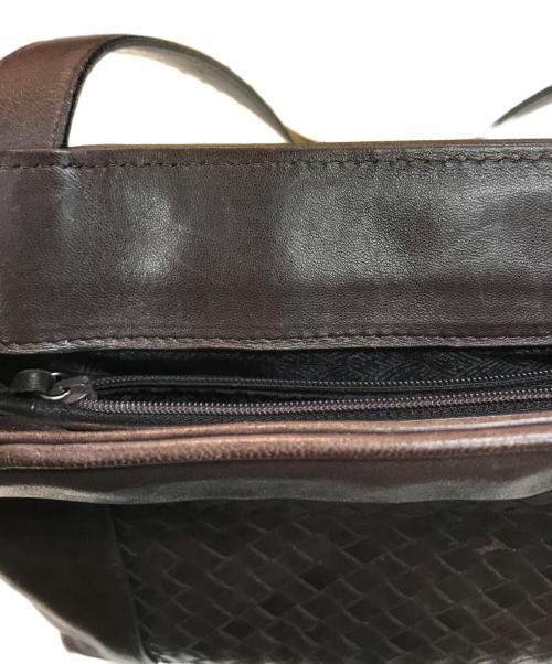 BOTTEGA VENETA（ボッテガベネタ）BOTTEGA VENETA (ボッテガベネタ) イントレチャートトートバッグ ブラウンの古着・服飾アイテム